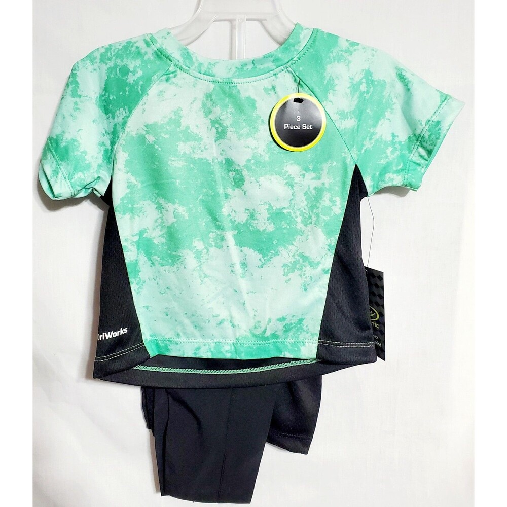 Athletic Works Boys Size  12 Months Shirt, Shorts & Pants 3 Piece DriWorks Set